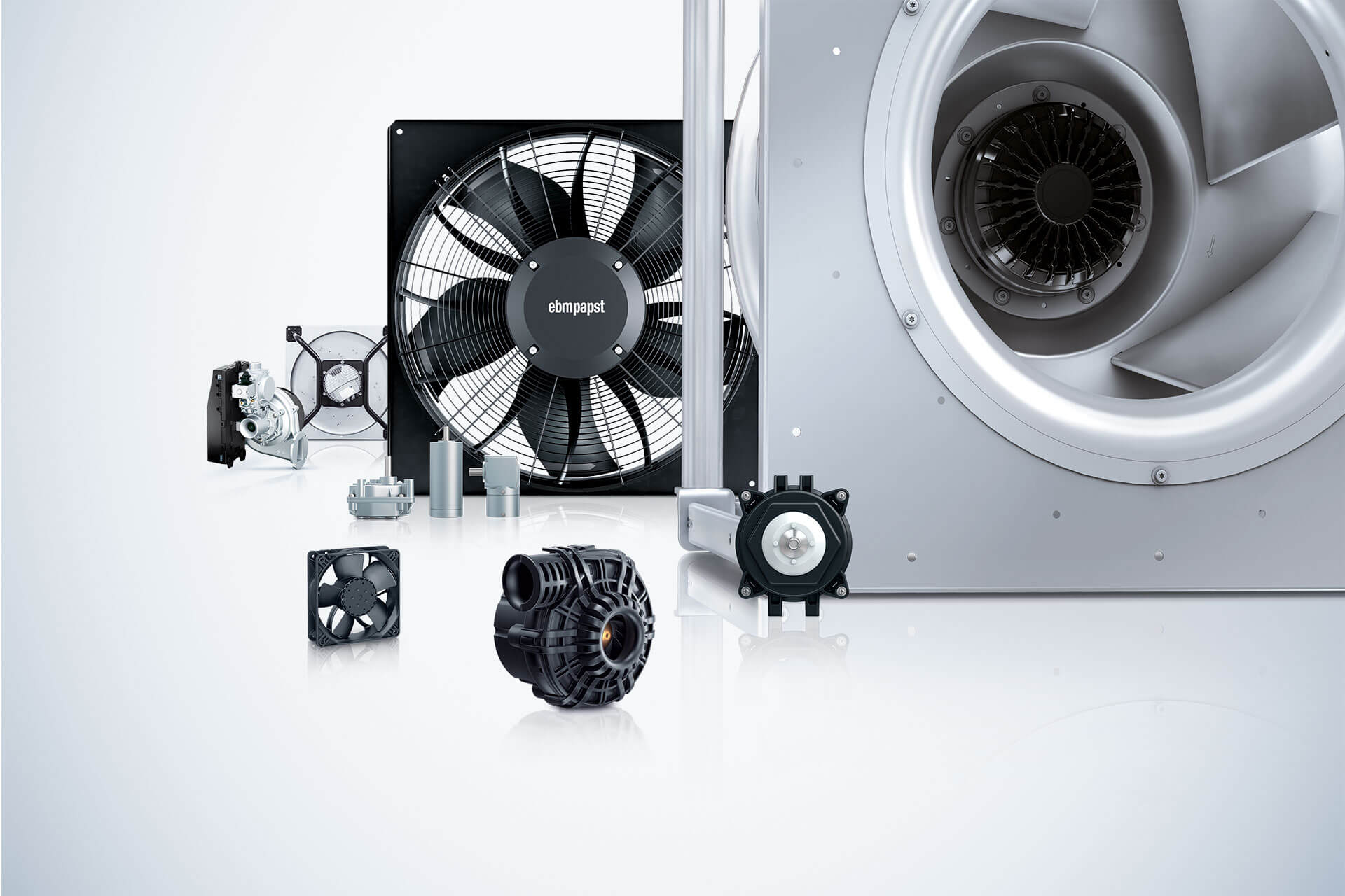 A collection of ebm-papst product milestones: Fans, blowers, and more.