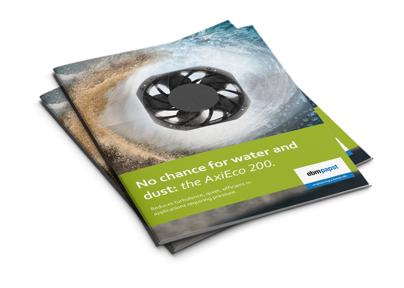 Two brochures entitled “Maximize performance even with sizes 630 and 710? Yes! AxiBlade – your ebm-papst solution”