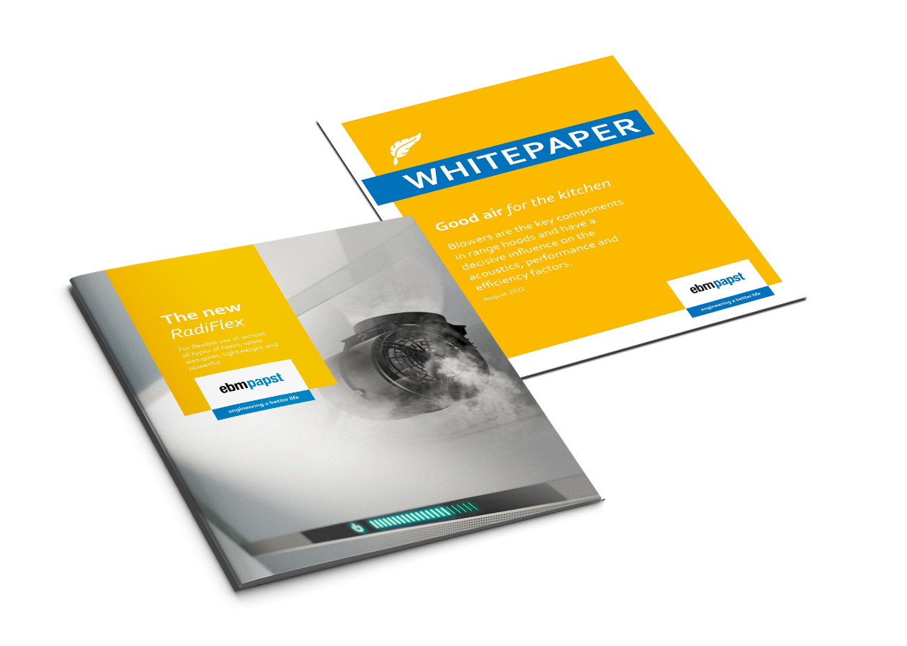 Two brochures entitled &ldquo;Maximize performance even with sizes 630 and 710? Yes! AxiBlade &ndash; your ebm-papst solution&rdquo;